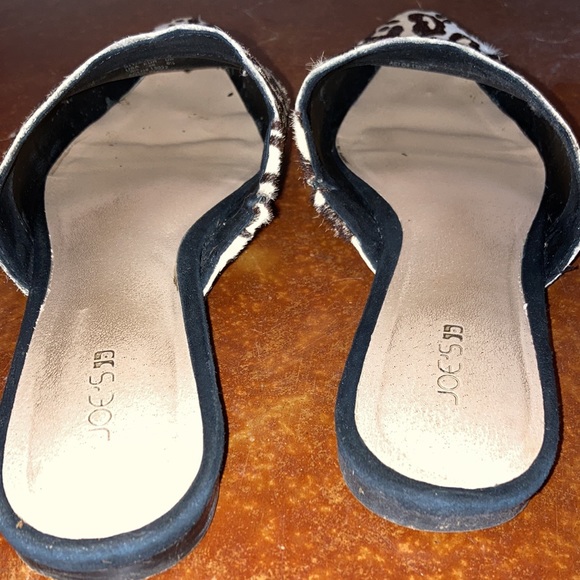 GUC Women’s Joe’s Harper Leopard Calf Hair Slides Mules Flats Sz 8.5 - Picture 8 of 8